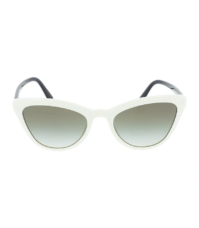 Prada White Catwalk Sunglasses In Ivory