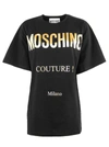 MOSCHINO BLACK COTTON T-SHIRT,11008659