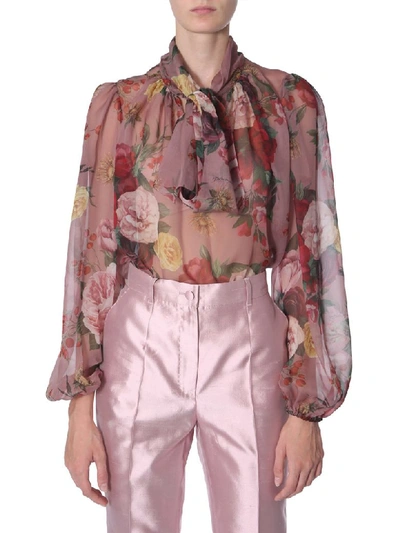 Dolce & Gabbana Silk Shirt In Pink