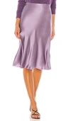 Nili Lotan Silk Midi Skirt In Lilac