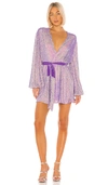 RETROFÉTE RETROFETE GABRIELLE 裹身裙 – 金属质感淡紫色,ROFR-WD38