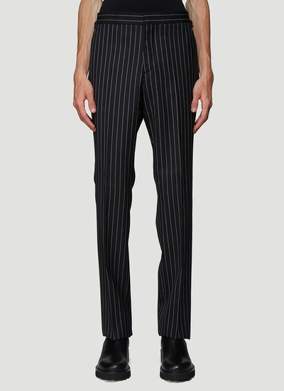 Burberry Pinstripe English Fit Suit In Black