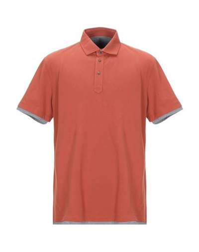 Brunello Cucinelli Polo Shirt In Rust