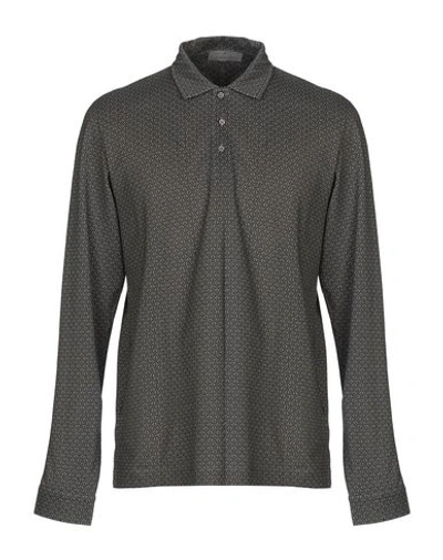 Canali Polo Shirt In Lead