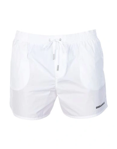 Dsquared2 Swim Trunks In White