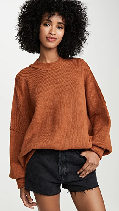 Free People Easy Street Tunic Sweater In Tuscan Earth