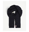 THOM BROWNE ARAN CABLE KNIT WOOL-BLEND SCARF