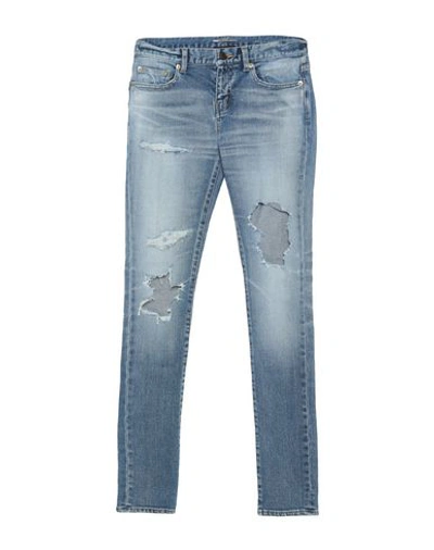 Saint Laurent Denim Pants In Blue