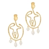 CHLOÉ FEMININITIES GOLD-TONE CLIP-ON EARRINGS