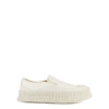 JIL SANDER 40 OFF-WHITE LEATHER SNEAKERS,3550485