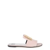 GIVENCHY 4G BLUSH LEATHER SLIDERS,2999891