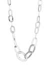 Ippolita Classico Short Sterling Silver Hammered Roma Link Necklace