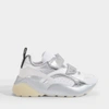STELLA MCCARTNEY Eclypse Trainers Velcro in White and Silver Eco-Leather