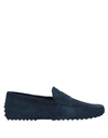 Tod's Suede Leather Gommino Driver Loafers Tods In Blue