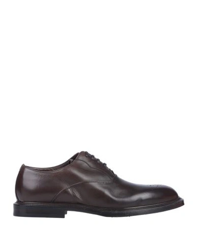 Dolce & Gabbana Laced Shoes In Dark Brown