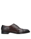 Doucal's Man Lace-up Shoes Dark Brown Size 8.5 Soft Leather In Dark Brown