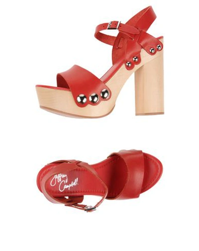 Jeffrey Campbell Sandals In Red