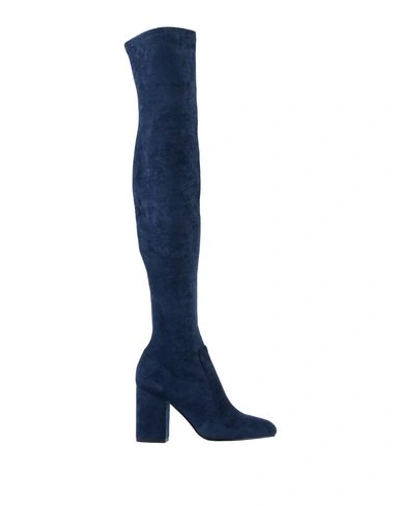 Bibi Lou Knee Boots In Dark Blue