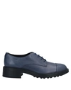 Hogan Lace-up Shoes In Dark Blue