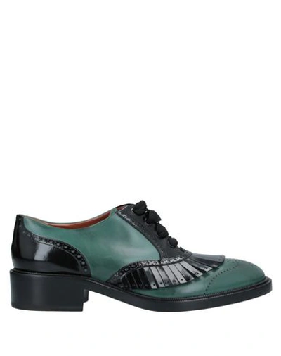 Sartore Laced Shoes In Green