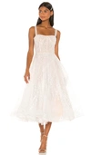 Bronx And Banco Mademoiselle Bridal Midi Dress In White