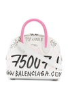 BALENCIAGA Ville XXS graffiti top handle bag