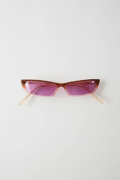 Acne Studios Agar Brown/purple In Cat Eye Sunglasses