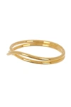 ARGENTO VIVO 18K Gold Plated Sterling Crossover Ring