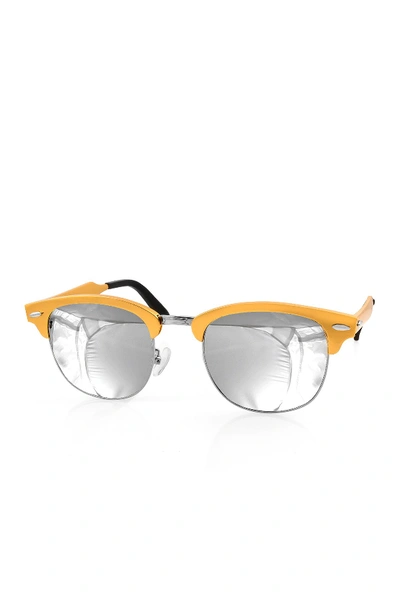 Aqs Milo 49mm Clubmaster Sunglasses In Gold-silver