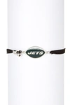 ALEX AND ANI Sterling Silver Kindred Cord NFL New York Jets Slide Bracelet