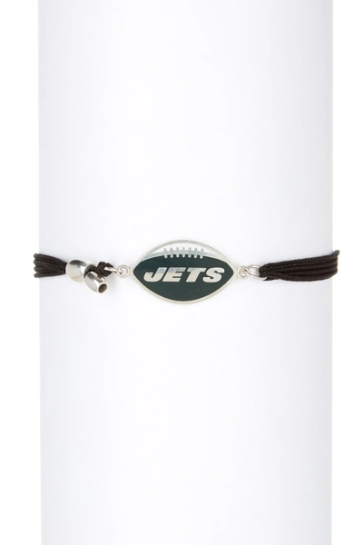 Alex And Ani Sterling Silver Kindred Cord Nfl New York Jets Slide Bracelet