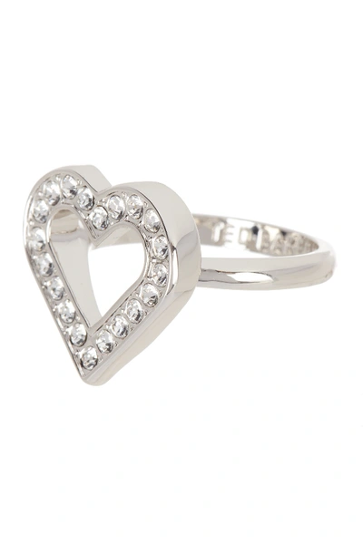 Ted Baker Evvah Enchanted Heart Ring In Silver/crystal
