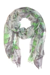 AMICALE MIRROR FLORAL PRINT SCARF IN 320CITRU,843692127033