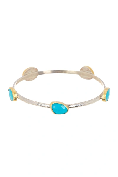 Gurhan Two-tone Organic Elements Stacking Stone Bracelet In Silver