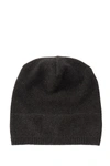 Portolano Cashmere Slouchy Beanie In H Charcoal