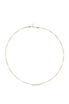 ALOR 18K Yellow Gold Stainless Steel Cable Chain Necklace - 0.22 ctw