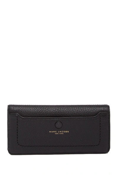 Marc Jacobs Open Face Leather Wallet In Black