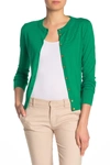 J Crew Front Button Knit Cardigan In Brilliant Kelly