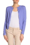 J Crew Front Button Knit Cardigan In Fresh Orchid