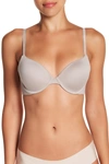 Calvin Klein Convertible Strap Lightly Lined Demi Bra In 9of Ostrich Fea