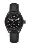 Hamilton Men's Khaki Takeoff Air Zermatt Leather Strap Watch, 42mm