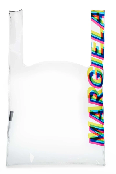 Maison Margiela Logo Pvc Shopper Bag In Multicolou