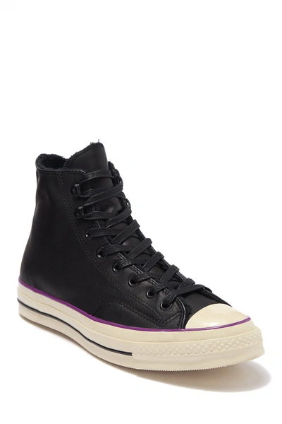 Converse Chuck 70 Black Violet High Top Sneaker (unisex) In Black/icon Viol