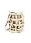 DANSE LENTE 'Coco' caged leather cylindrical bucket bag