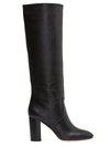 Loeffler Randall Goldy Leather Knee Boots In Black