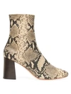 LOEFFLER RANDALL Elyse Snakeskin-Embossed Leather Ankle Boots