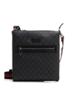 GUCCI GUCCI GG SUPREME WEB STRAP MESSENGER BAG