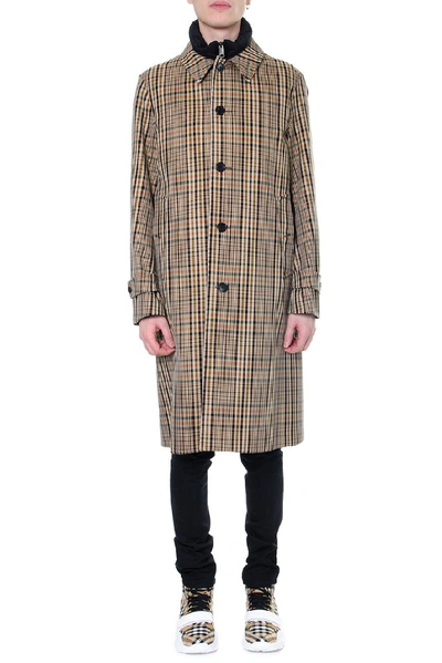 Burberry Vintage Check Trench Coat In Brown