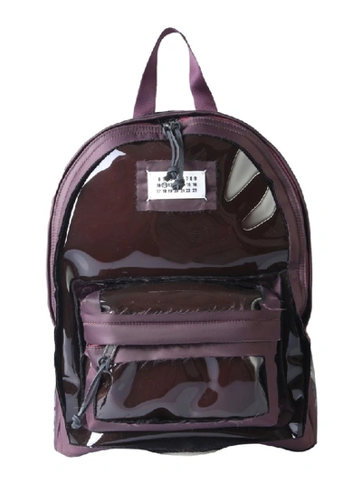 Maison Margiela Pvc Backpack In Purple
