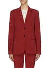 Theory Notched Lapel Virgin Wool Blazer In Crimson Melange